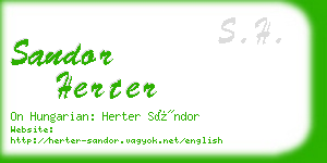 sandor herter business card